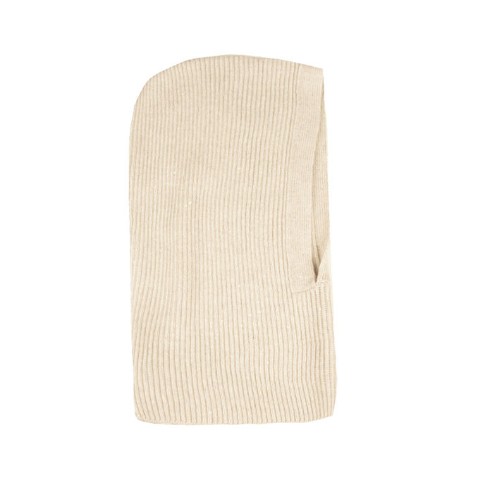 HOOD COLLAR IN VIRGIN WOOL Woman Beige