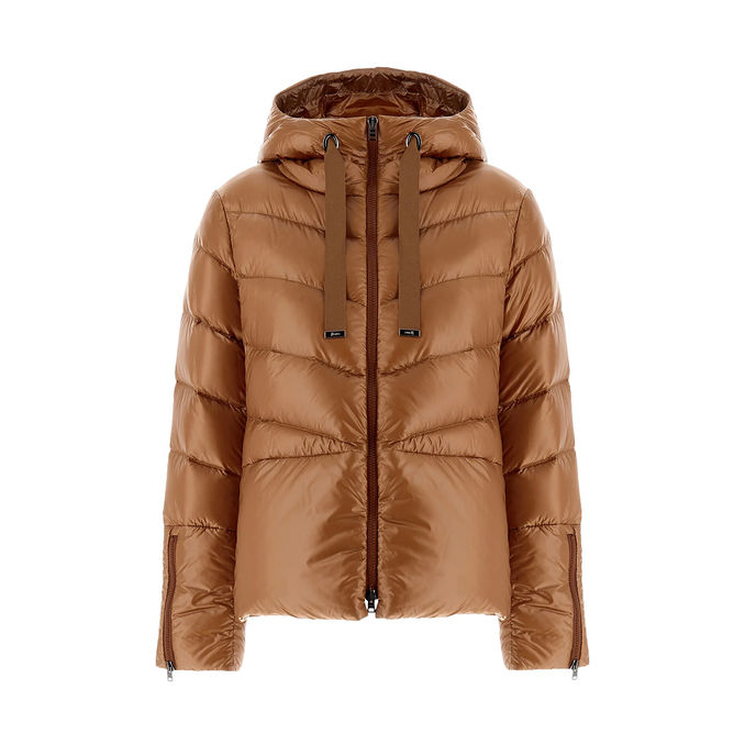 HOOD IN NYLON Women Camel