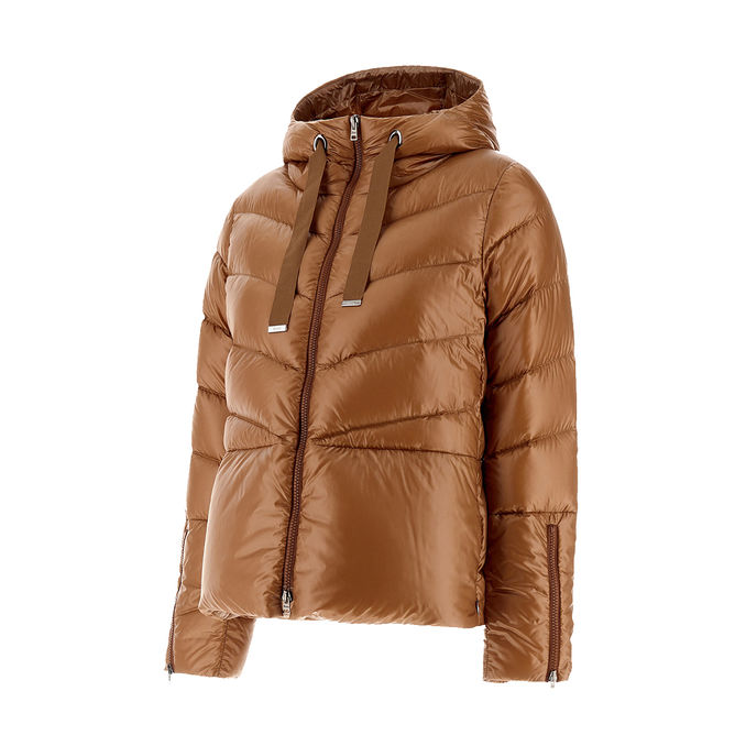 HOOD IN NYLON Women Camel