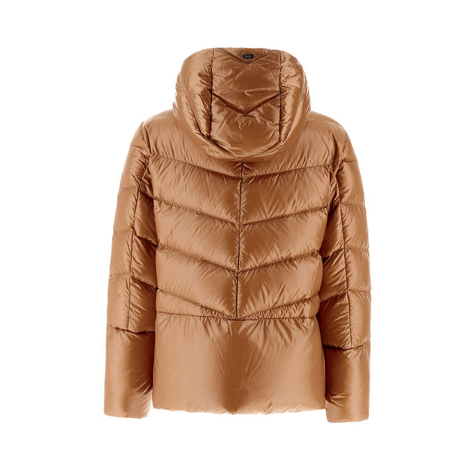 HOOD IN NYLON Women Camel
