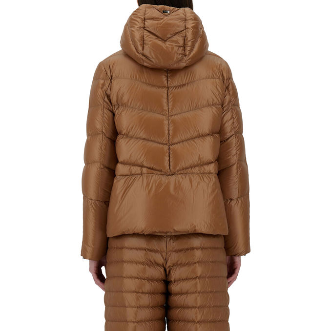 HOOD IN NYLON Women Camel