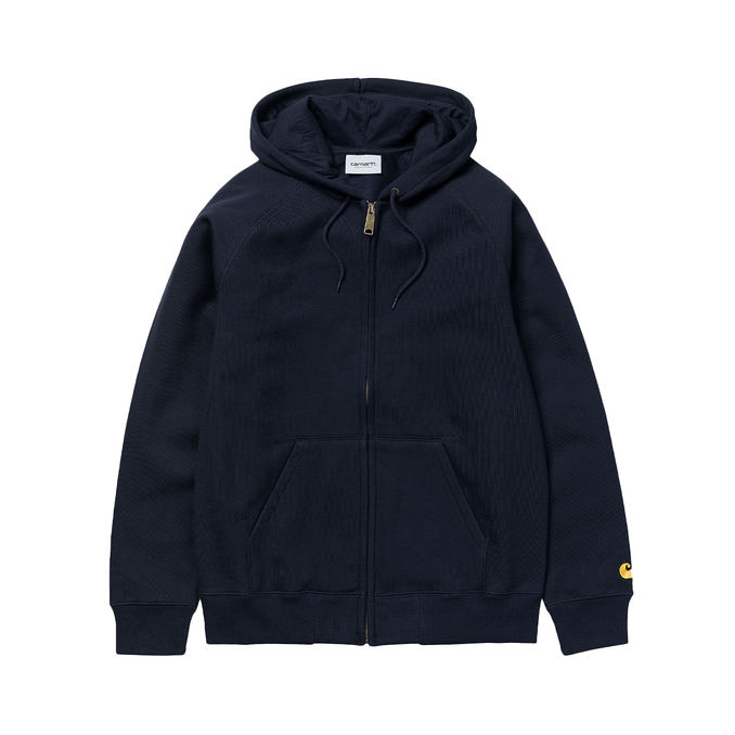 HOODED CHASE JACKET Man Dark navy gold