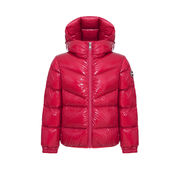HOODED DOWN JACKET SUPER SHINY FABRIC Girl Rebel HOODED DOWN JACKET SUPER SHINY FABRIC Girl Rebel