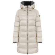 HOODED DOWN JACKET Woman Incense Dark Steel HOODED DOWN JACKET Woman Incense Dark Steel