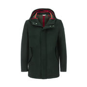 HOODED PARKA IN MIXED WOOL Man Verde Laden HOODED PARKA IN MIXED WOOL Man Verde Laden