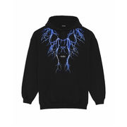 HOODED SWEATSHIRT WITH BLUE LIGHTNING PRINT Boy Black HOODED SWEATSHIRT WITH BLUE LIGHTNING PRINT Boy Black