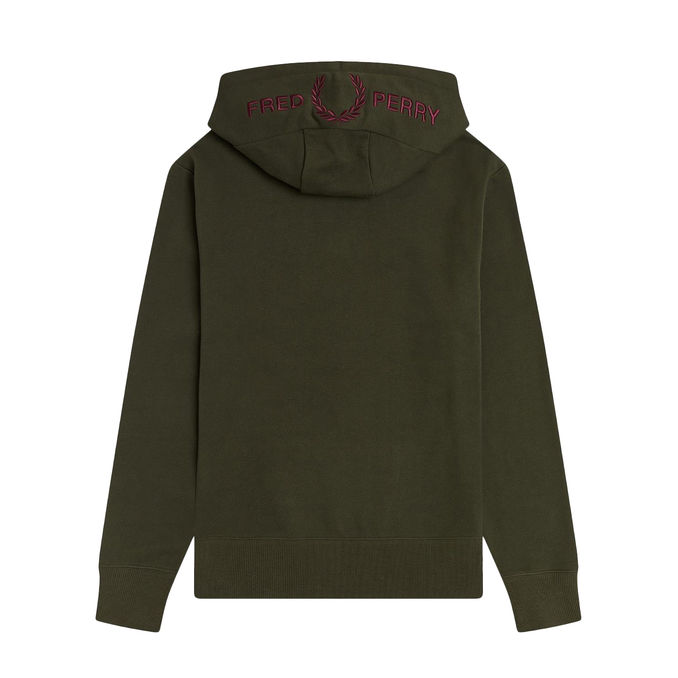 HOODED SWEATSHIRT WITH EMBROIDERY Man Hunting Green