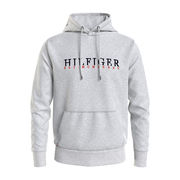 HOODED SWEATSHIRT WITH GRAPHIC Man Light Grey Heather HOODED SWEATSHIRT WITH GRAPHIC Man Light Grey Heather