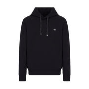 HOODED SWEATSHIRT WITH LOGO PATCH Man Blu Navy HOODED SWEATSHIRT WITH LOGO PATCH Man Blu Navy
