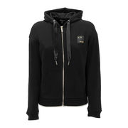 HOODED SWEATSHIRT WITH LUREX PROFILES Woman Black HOODED SWEATSHIRT WITH LUREX PROFILES Woman Black