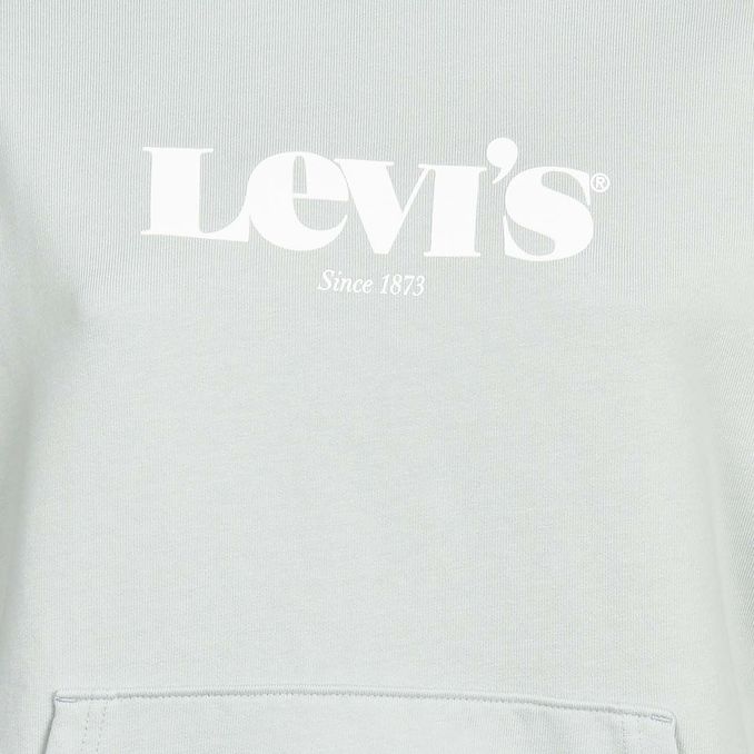 HOODED SWEATSHIRT WITH STANDARD NEW LOGO POCKET Woman Grigio Chiaro