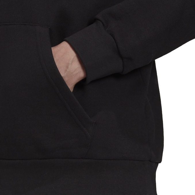 HOODED SWEATSHIRT WITH TREFOIL PRINT Man Black White