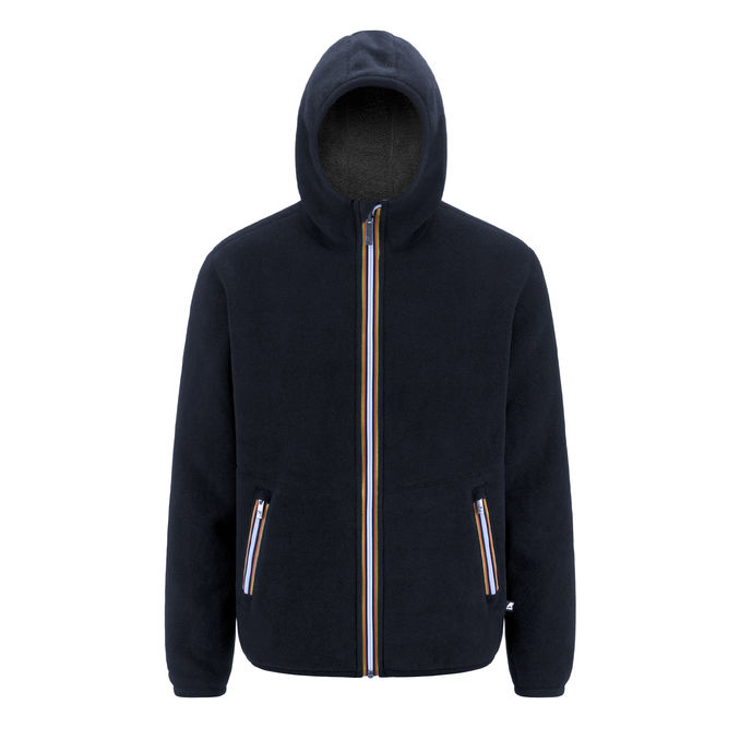 HOODIE JACK SHERPA POLAR FLEECE Man Blue Grey