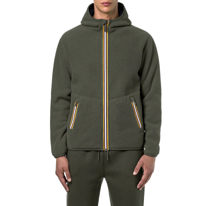 HOODIE JACK SHERPA POLAR FLEECE Man Green Blue Navy