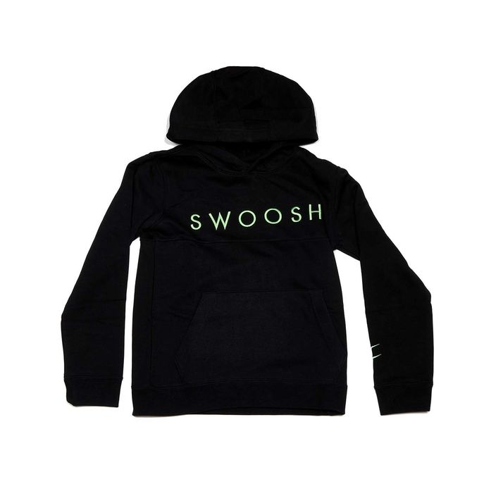 Nike swoosh best sale black hoodie