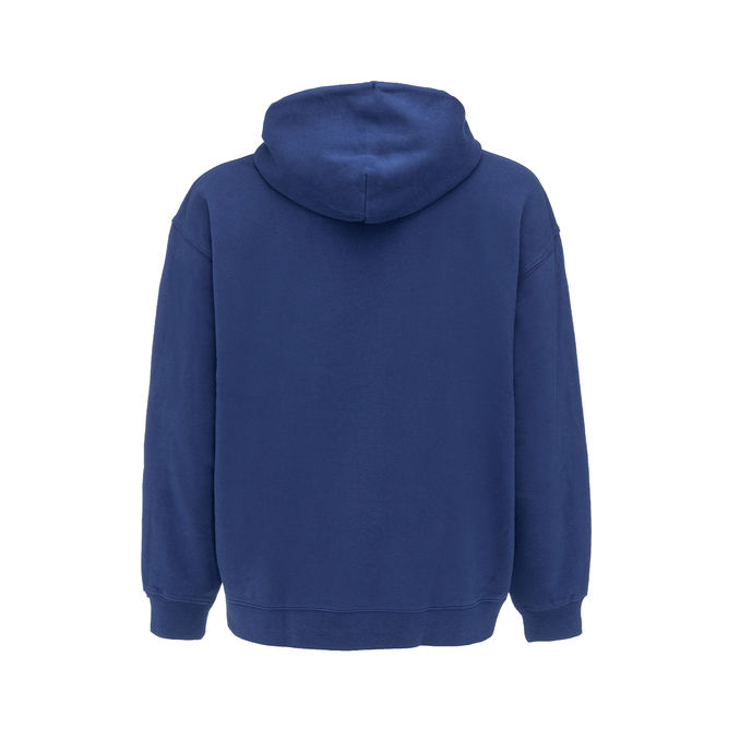 HOODIE WITH RED TAB LOGO POCKET Man Navy peony