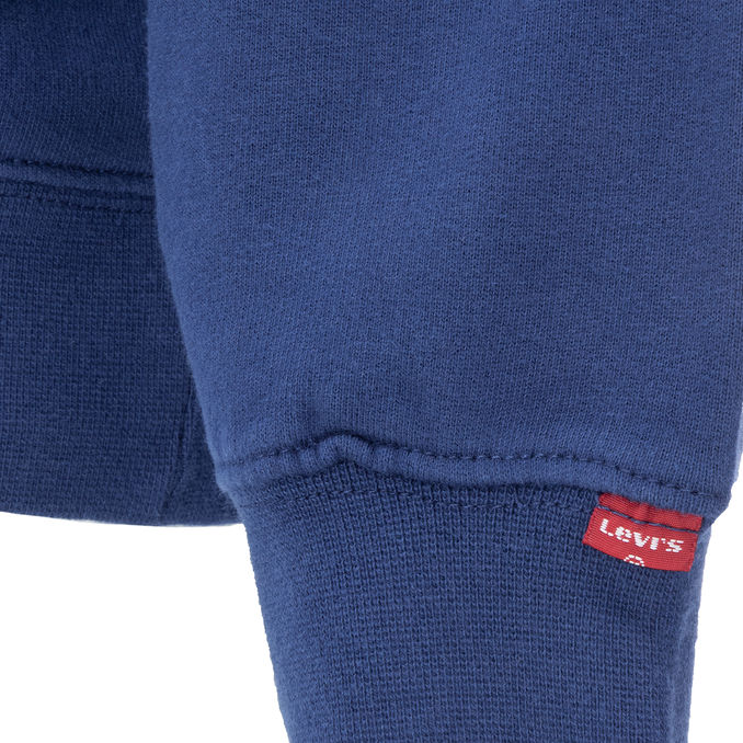 HOODIE WITH RED TAB LOGO POCKET Man Navy peony