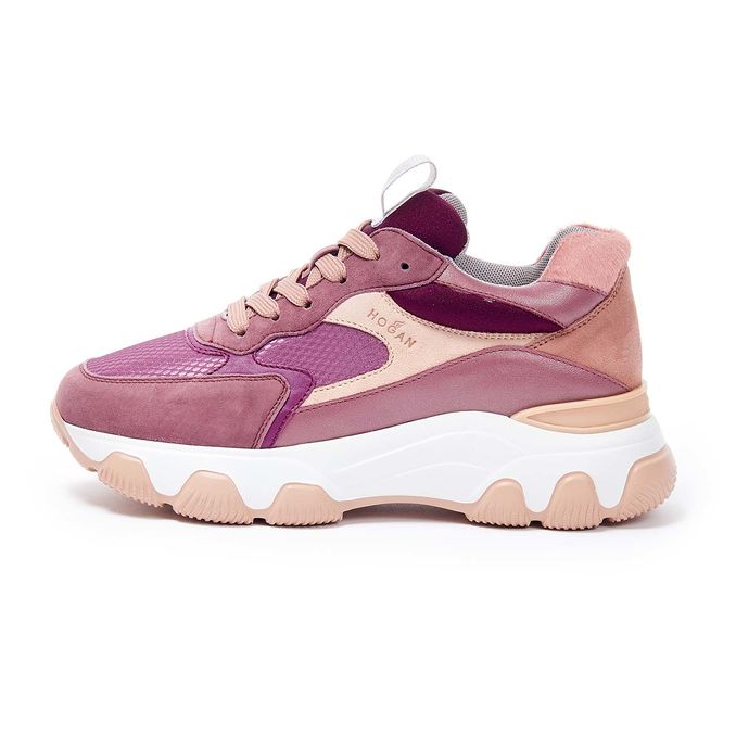 HYPERACTIVE SNEAKERS Woman Pink Plum Cavallino