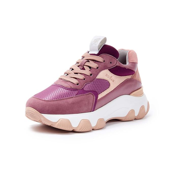 HYPERACTIVE SNEAKERS Woman Pink Plum Cavallino