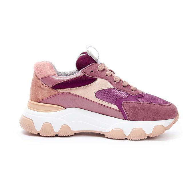HYPERACTIVE SNEAKERS Woman Pink Plum Cavallino
