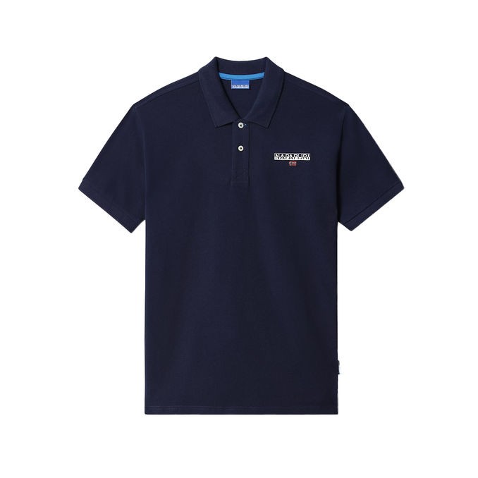 NAPAPIJRI ICE POLO SMALL LOGO Man Medieval Blue | Mascheroni Store