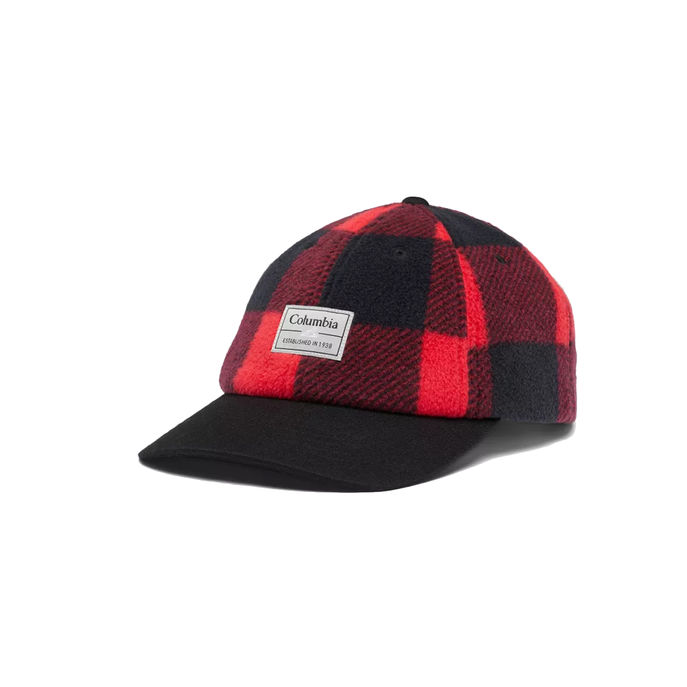 II FLEECE BALL CAP Man Charcoal Heather Mountain red check print Black