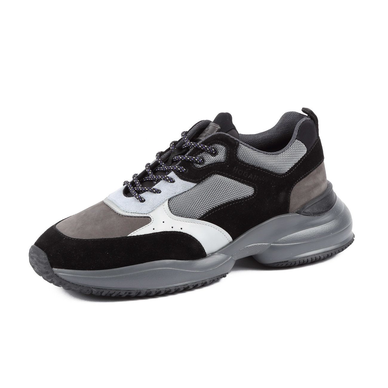 HOGAN INTERACTION SNEAKER Man Grey Black | Mascheroni Moda