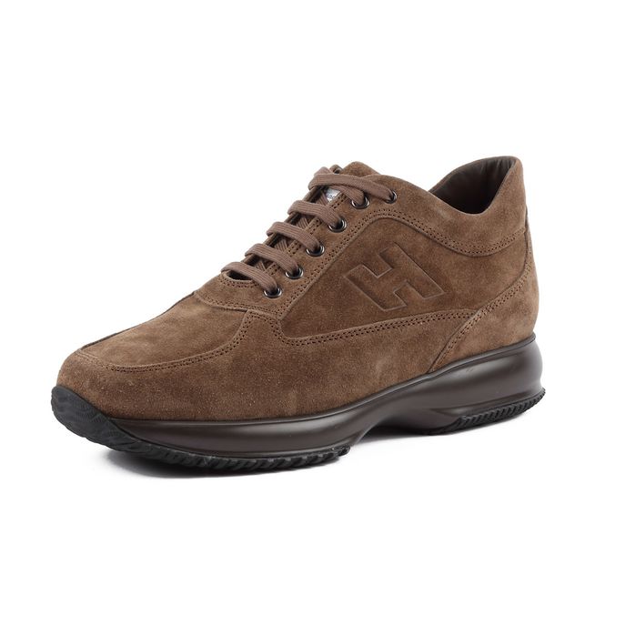 INTERACTIVE SUEDE SNEAKERS Man Brown