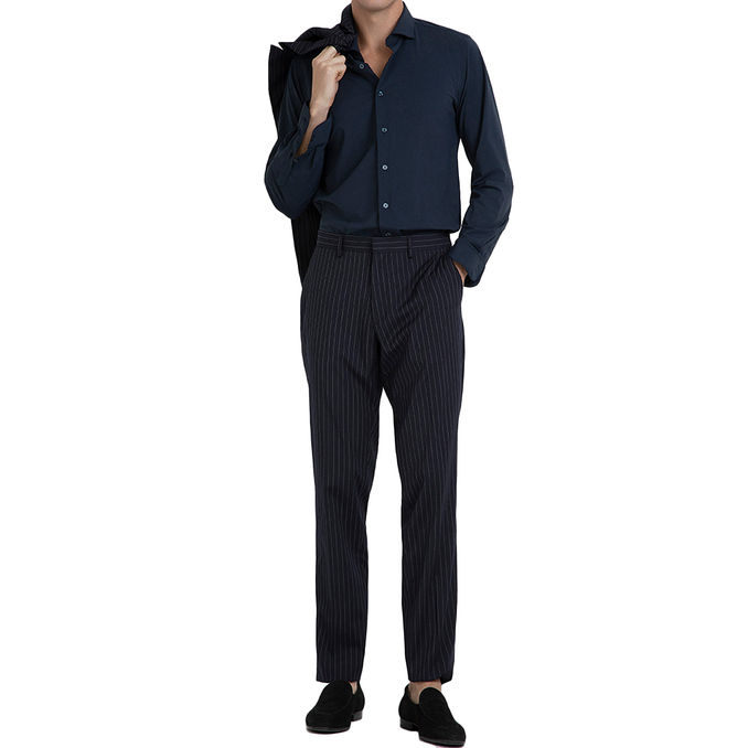 ITALIAN COLLAR SHIRT Men Blue