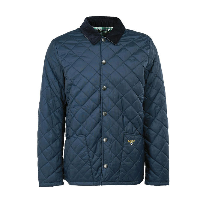 BARBOUR JACKET CRESTED HERRON QUILT Man Navy Summerivy | Mascheroni Store