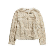 JACKET CROCHET Woman Yogurt  JACKET CROCHET Woman Yogurt