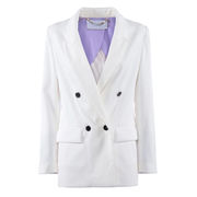 JACKET DOUBLE BREASTED VELVET ROCCIATORE Woman Alabastro JACKET DOUBLE BREASTED VELVET ROCCIATORE Woman Alabastro