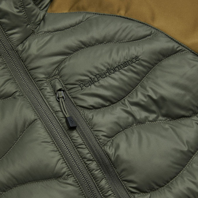 JACKET HELIUM DOWN HYBRID WAVES Woman Pine Needle Snap Green 