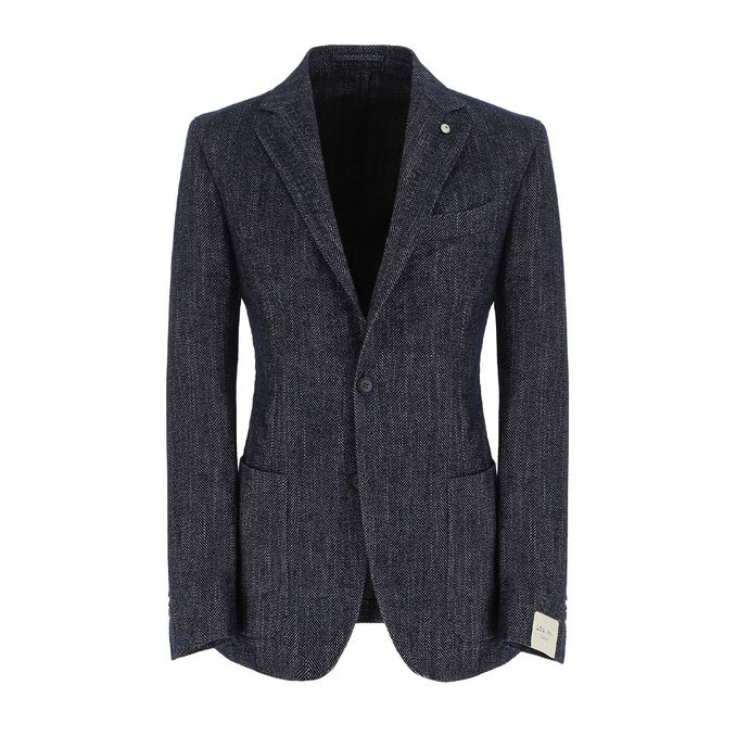 JACKET JACK CHEVRON COTTON Man Blue