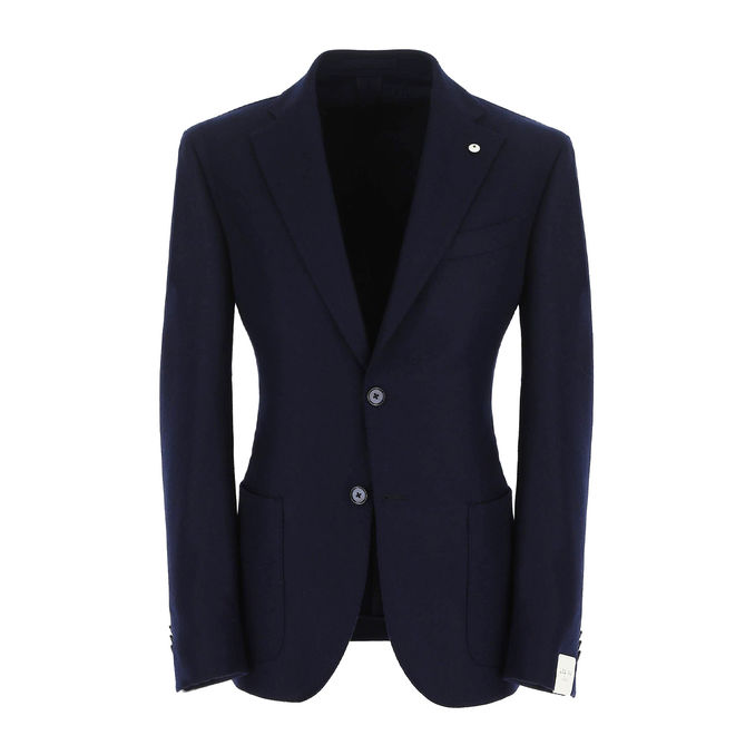 JACKET JACK IN WOOL CASHMERE Man Blue