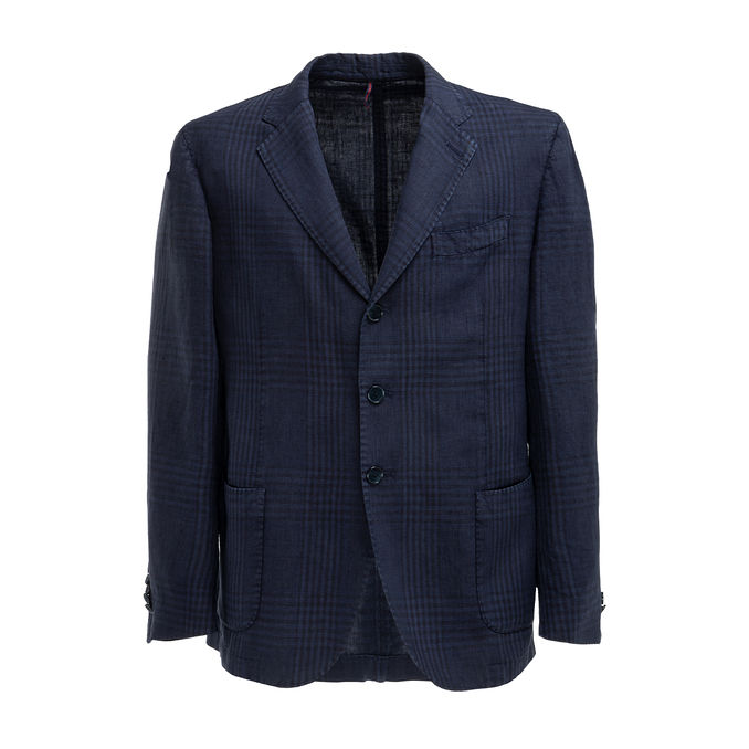 JACKET PATCH CHECK Man Blunavy