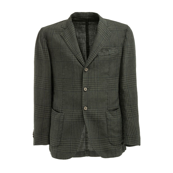 JACKET PATCH CHECK Man Darkgreen