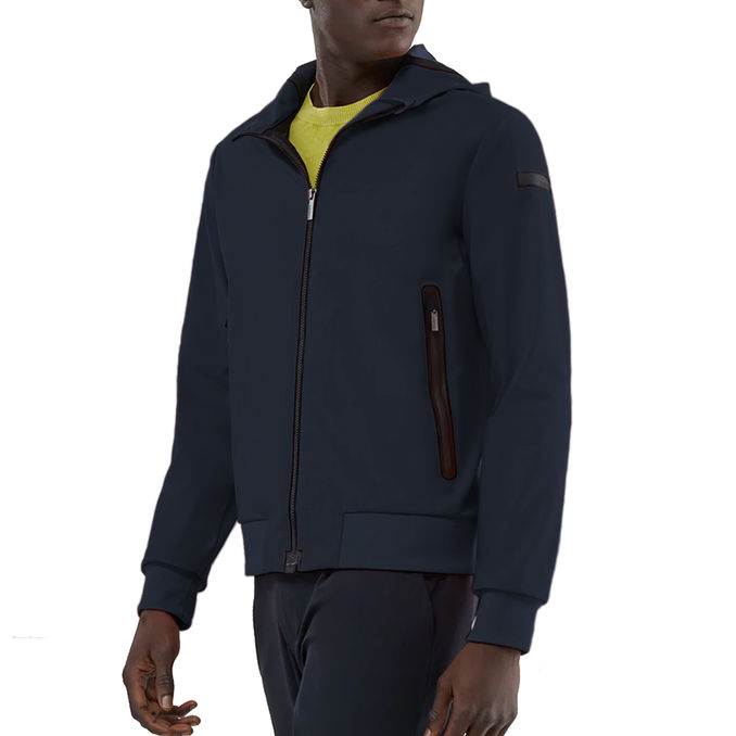 JACKET SUMMER HOOD Man Blue Black