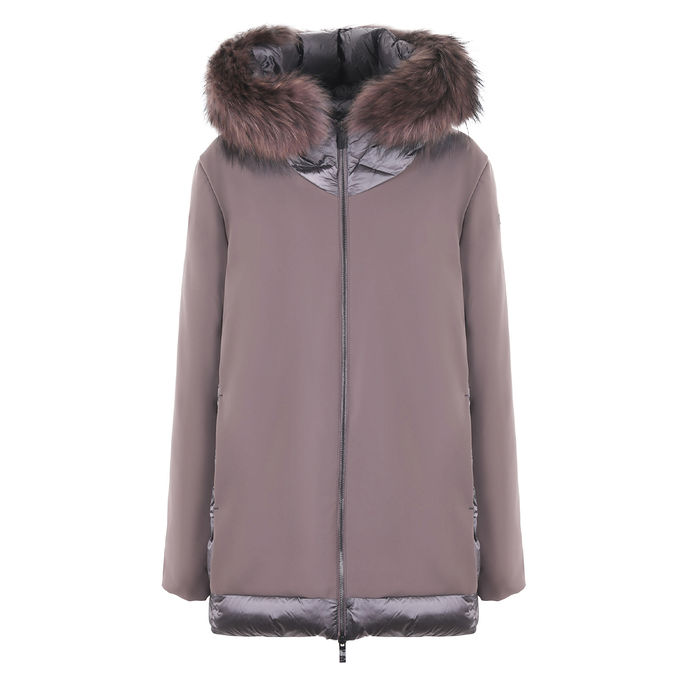 JACKET WINTER HYBRID ZAR FUR Woman Taupe 