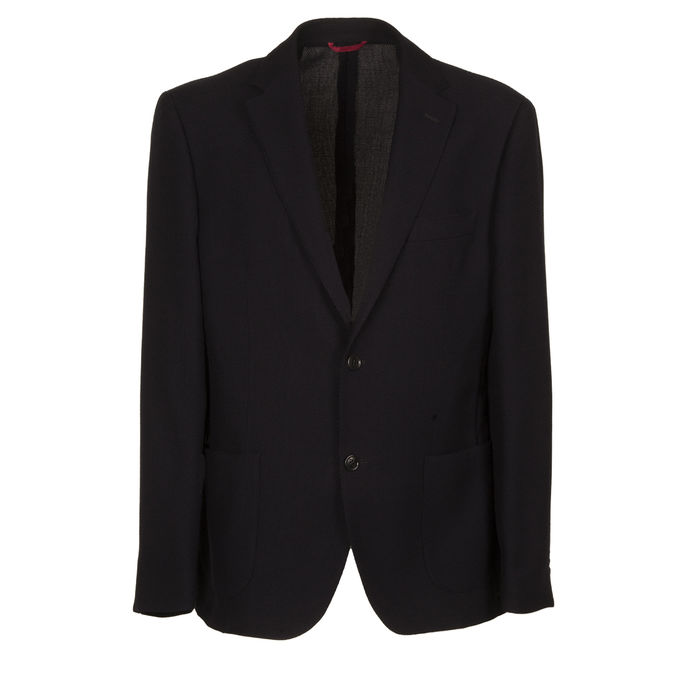 JACKET WITH PATCH Man Navy