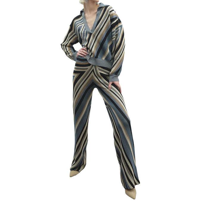JACQUARD KNIT TROUSERS