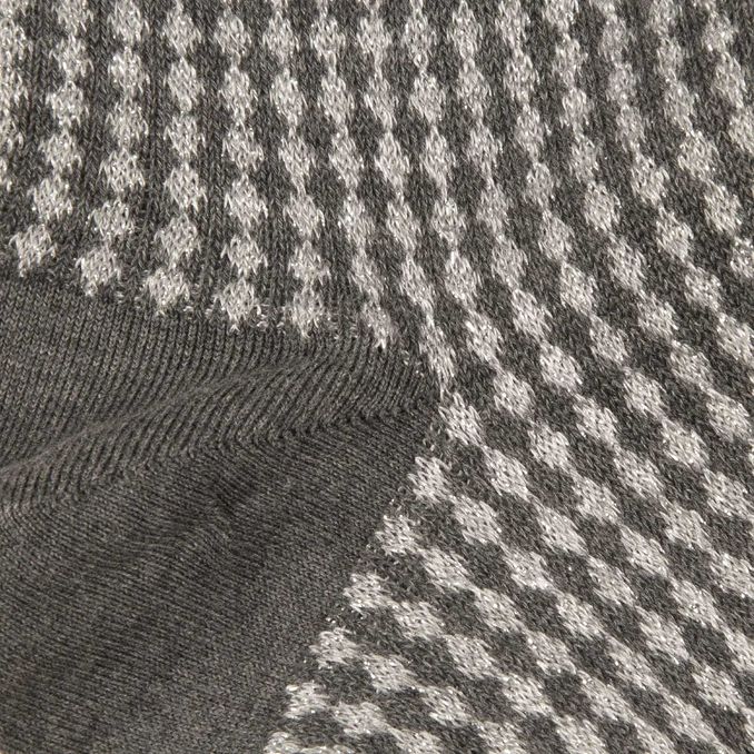 JACQUARD SOCKS MICRO RHOMBUS LUREX Woman Graphite