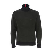 JACQUARD TURTLENECK IN COTTON Man Black JACQUARD TURTLENECK IN COTTON Man Black