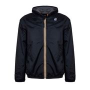 JACQUES NYLON JERSEY JACKET WITH HOOD AND FULL ZIP Man Black JACQUES NYLON JERSEY JACKET WITH HOOD AND FULL ZIP Man Black