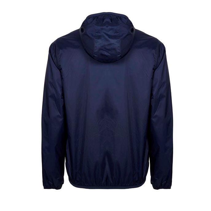 K-WAY JACQUES NYLON JERSEY JACKET WITH HOOD AND FULL ZIP Man Blue depth ...