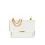JADE SHOULDER STRAP IN SMOOTH LEATHER Woman Optic White JADE SHOULDER STRAP IN SMOOTH LEATHER Woman Optic White