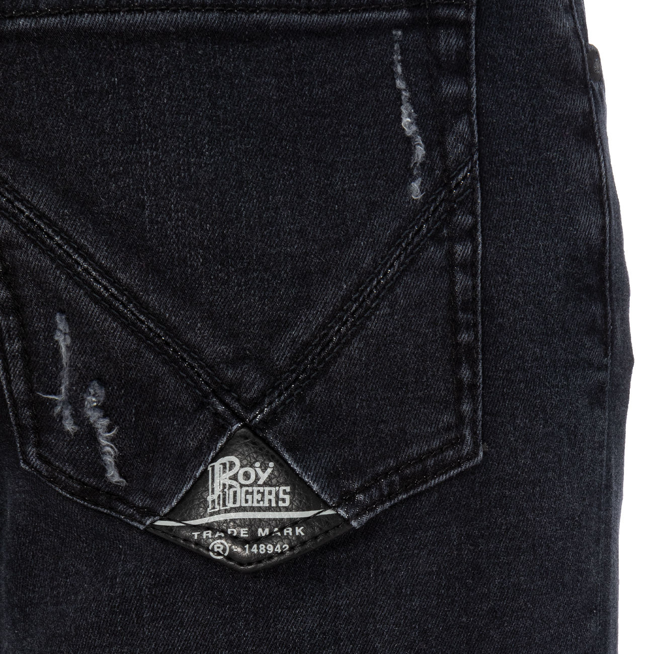 ROY ROGER'S JEANS 317 VINCE SKINNY Man Denim Black | Mascheroni Store