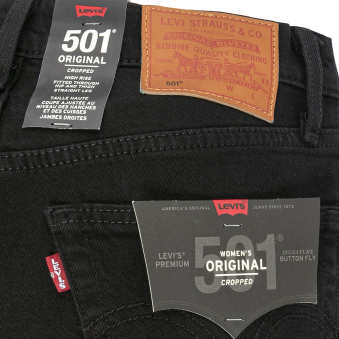 JEANS 501 CROPPED HIGH RISE Woman Black Sprout