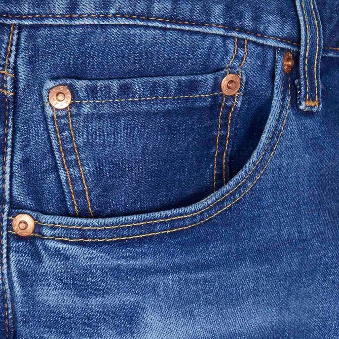 slim taper stretch jeans