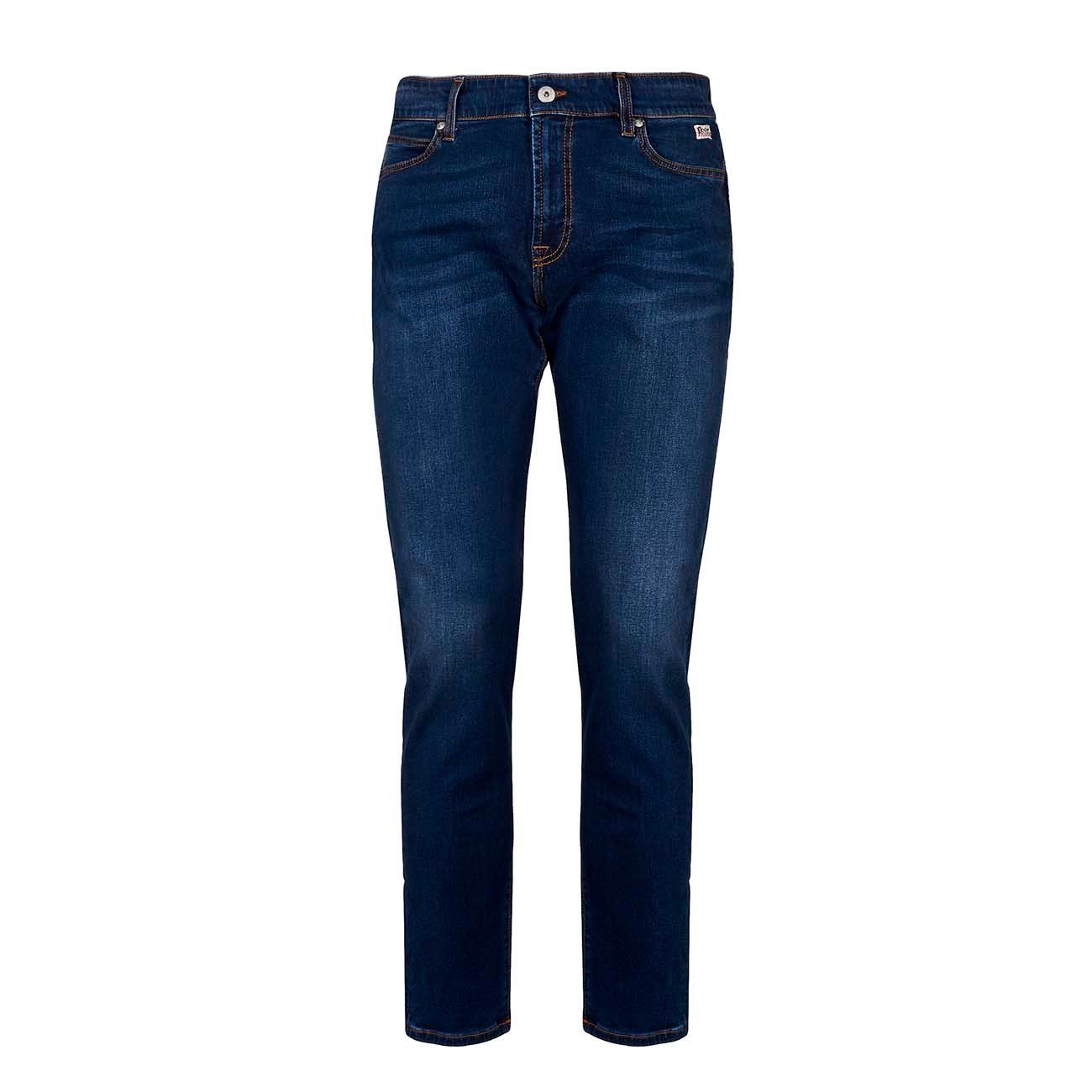 ROY ROGER'S JEANS 517 JOICE SLIM FIT STRETCH Man Dark denim | Mascheroni  Sportswear